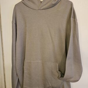 Express Light Gray Textured Hoodie